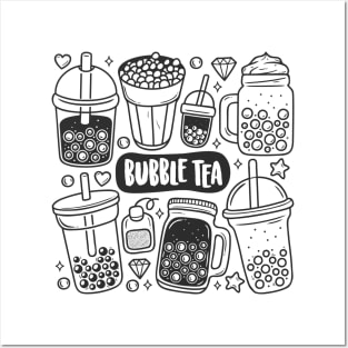 Boba milk tea with glasses Art Board Print for Sale by c4k5llc