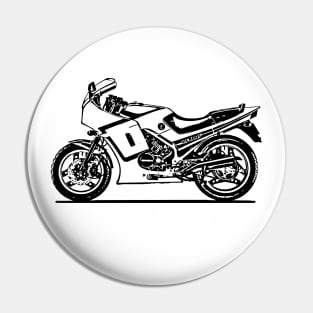 VF400F Motorcycle Sketch Art Pin