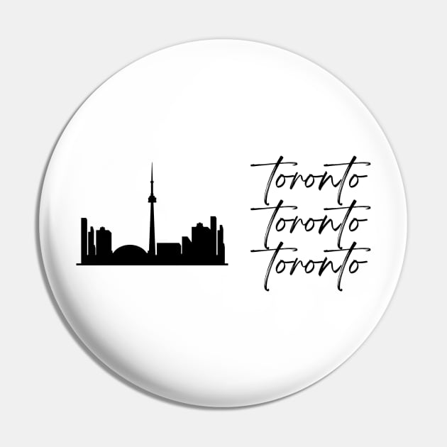 Toronto Toronto Toronto Skyline Pin by simpledesigns