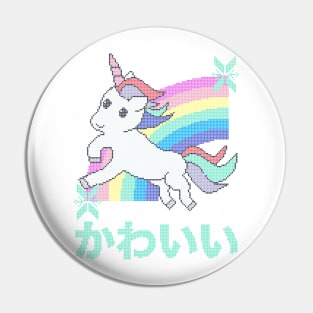 Cute Unicorn and Rainbow Ugly Christmas Sweater Kawaii Knitted Design Pin