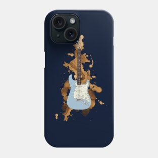 S-Style Electric Guitar Sonic Blue Color Phone Case