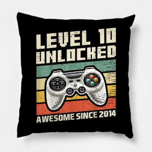 10th Birthday Gamer 10 Year Old Bday Boy Ten Son Pillow