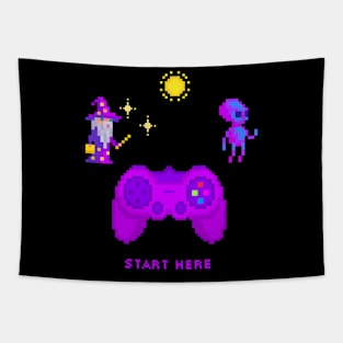 Start Here - Gamer -Pixel Tapestry