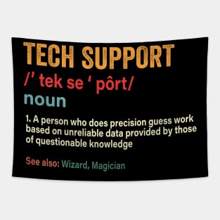 Tech Support Definition - Funny Computer Nerd Tapestry