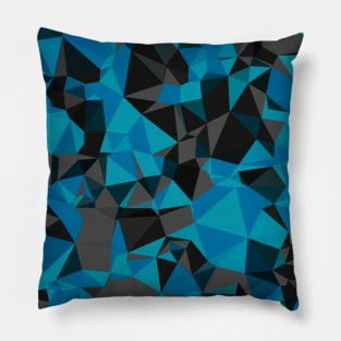 Blue and Black Geo Print Pillow