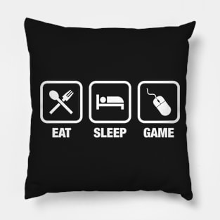 Eat Sleep Game Gamer Tee Pillow