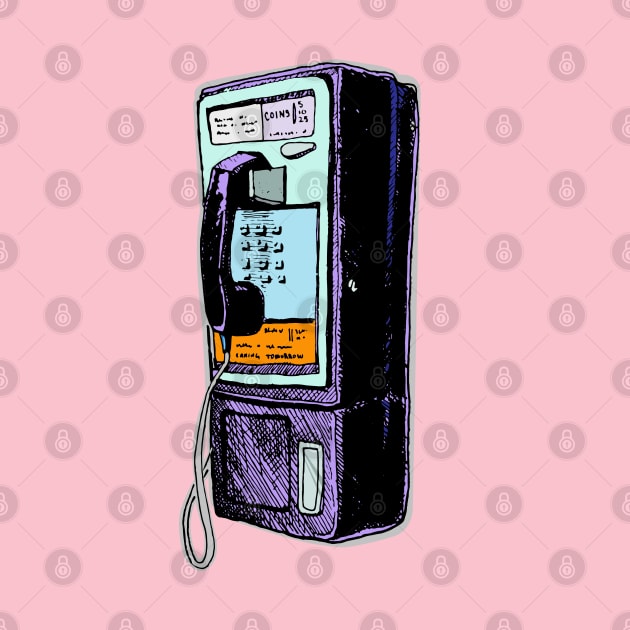 Sketchy old school retro payphone. Coin Operated Connections! by callingtomorrow