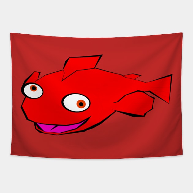 Red fish Tapestry by DrTigrou