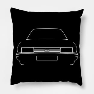 Austin Maestro classic 1980s British saloon car white outline graphic Pillow