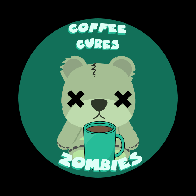 Coffee cures zombie bears by GoranDesign
