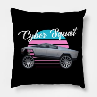 SQUATTED TRUCK CYBER TRUCK T-SHIRT Pillow