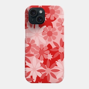 Floral pattern with leaves and flowers doodling style Phone Case