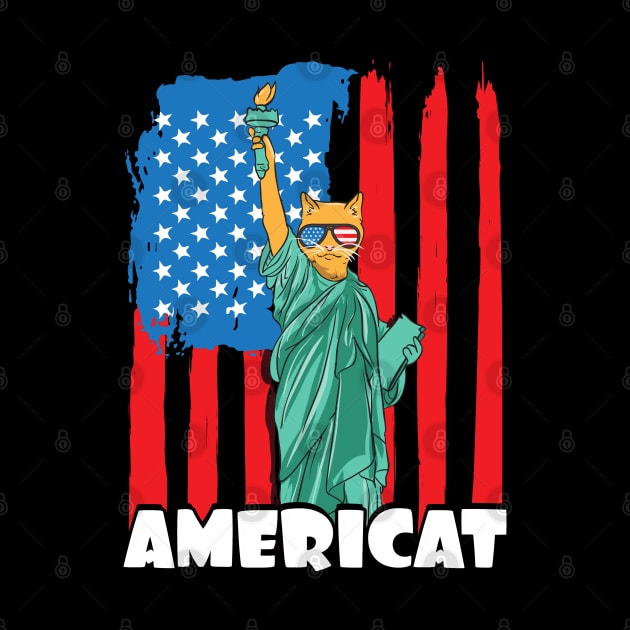 Funny Americat T-shirt by KsuAnn