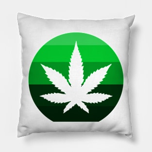 Pot Leaf Circle Logo Pillow