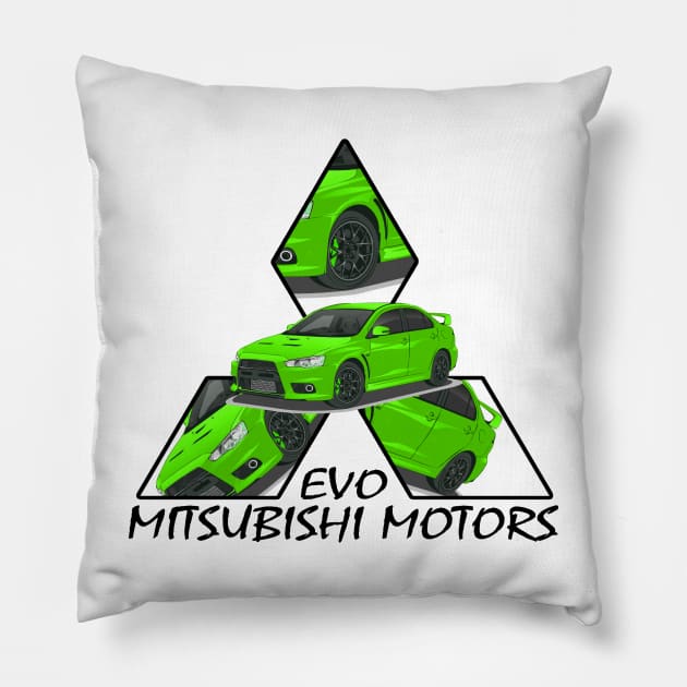 Mitsubishi Lancer EVO X Pillow by T-JD