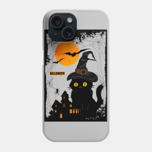 Cute Halloween Black Cat Phone Case