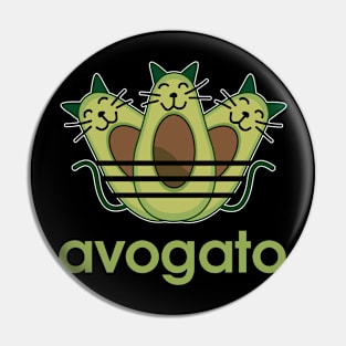 Avogato Cat Avocado Pin