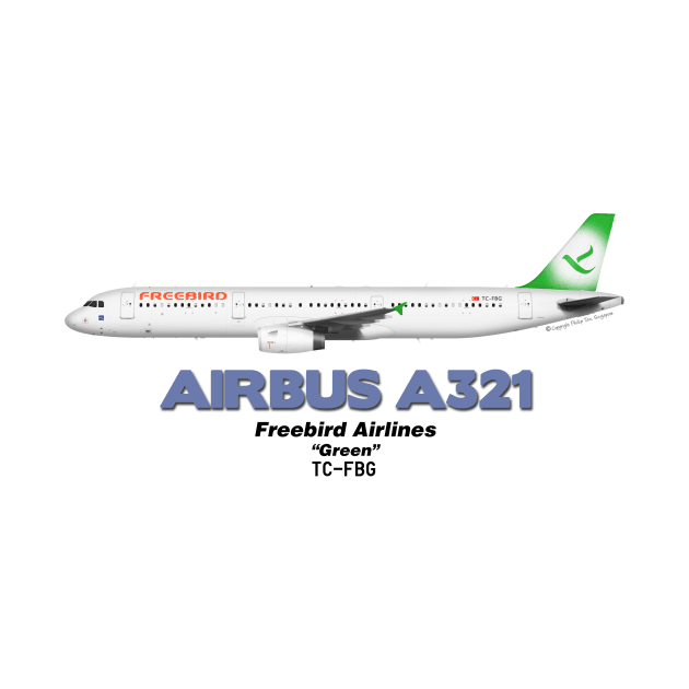 Airbus A321 - Freebird Airlines "Green" by TheArtofFlying