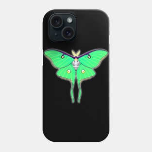 Luna Moth in color Phone Case