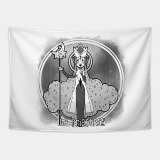 The Priestess - B&W Tapestry