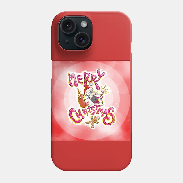 Merry Christmas with Old Man Joe! The BEST hand drawn, symbolic, out of this world Christmas Cartoon Design EVER. Phone Case by BryanDassArt1