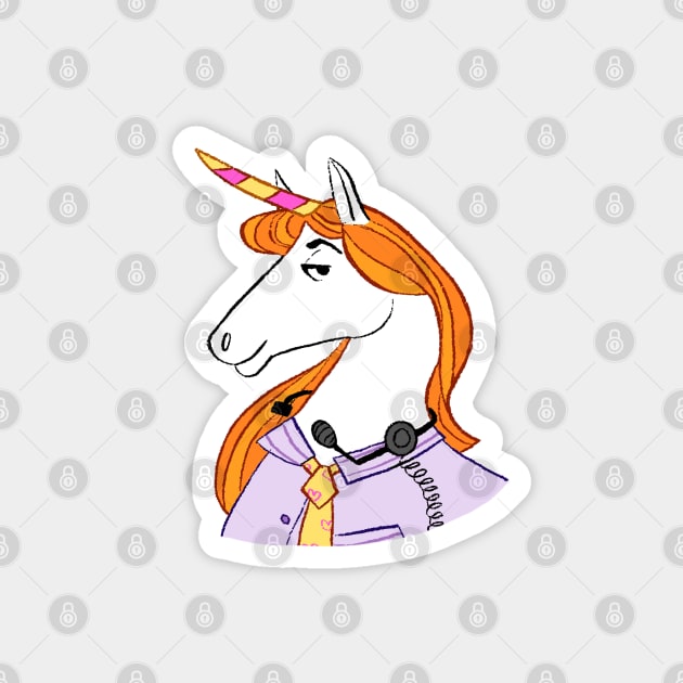 Unicorn Tech Support Magnet by doodledate