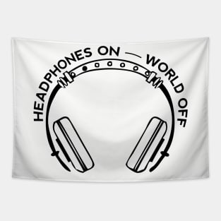 Headphones On World Off Tapestry