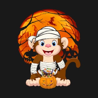 Monkey mummy pumpkin T-Shirt