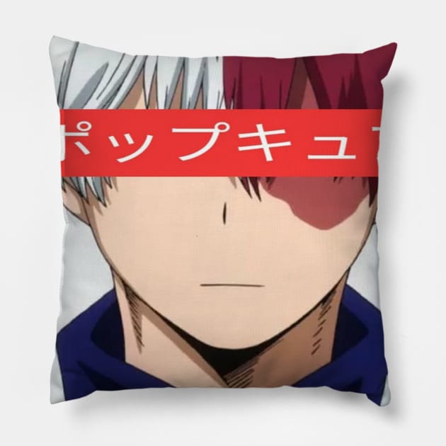 Todoroki & The pop cure box logo Pillow by Thepopcure