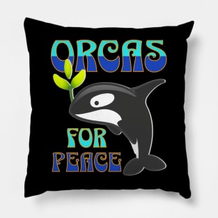 Orcas for Peace Pillow