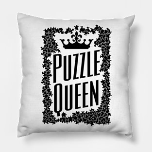 Puzzle Queen Crown Jigsaw Pieces Puzzler Hobbyist Funny Pillow