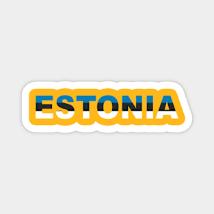 Flag Estonia Text Magnet