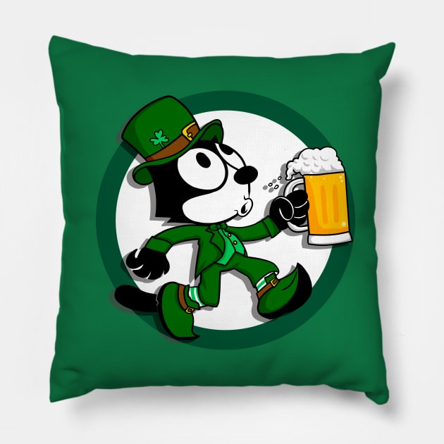 Felix St patrick's day Pillow by OniSide