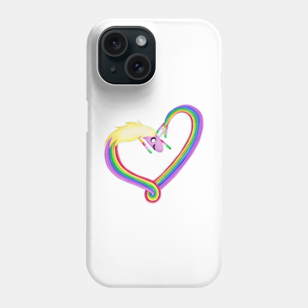 Lady Rainicorn Heart Shape Adventure Time Fan Art Phone Case by resdesign