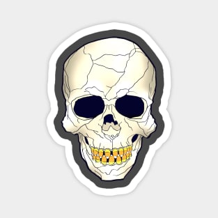 Candy Corn Skull Magnet