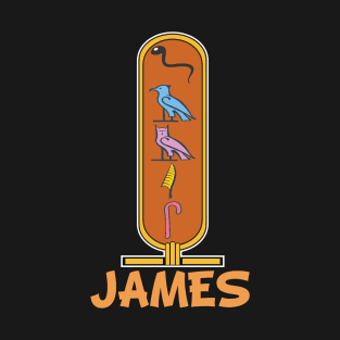 JAMES-American names in hieroglyphic letters-James, name in a Pharaonic Khartouch-Hieroglyphic pharaonic names T-Shirt