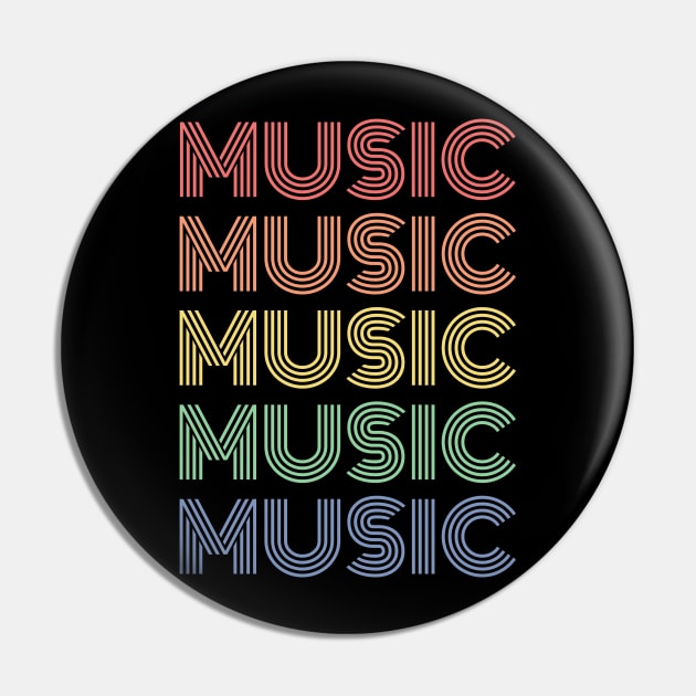 Retro Music Pin by Analog Designs