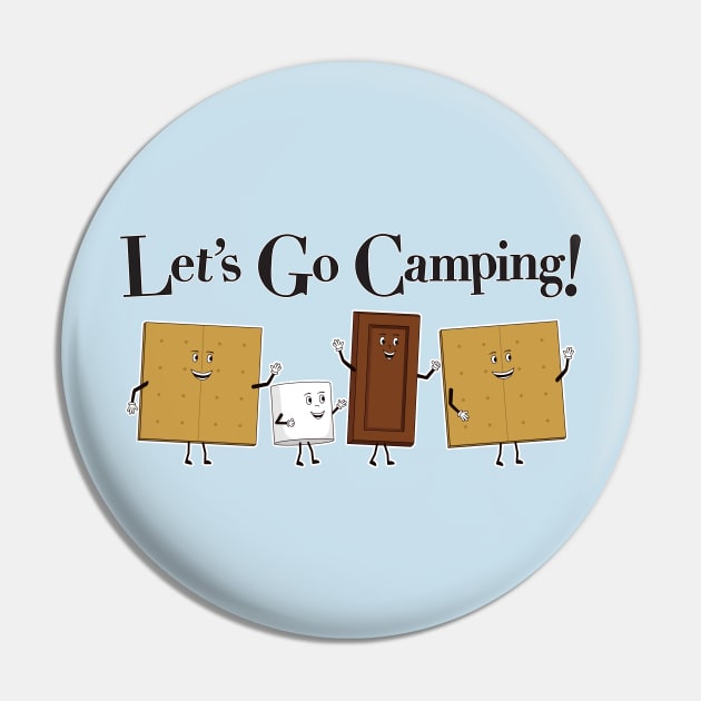 Smores Camping Pin by ElizabethB_Art