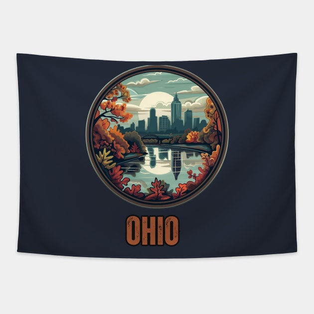 Ohio State USA Tapestry by Mary_Momerwids