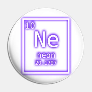 Neon Element Purple Periodic Table Chemistry Nerd Costume T-Shirt Pin