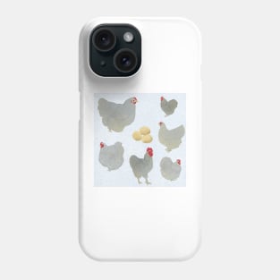 Blue Orpington Chicken Pattern Phone Case