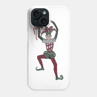 Harlequin Dancing Joker Phone Case