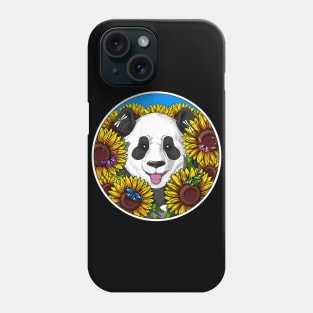 Panda Bear Sunflowers Phone Case