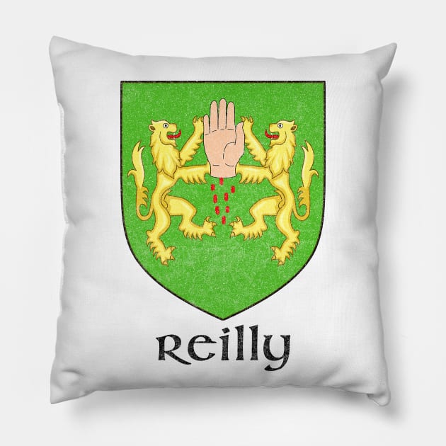 Reilly / Faded Style Family Crest Design Pillow by feck!
