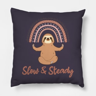 Slow & Steady Sloth Spirit Animal Pillow