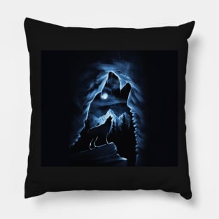 Night wolves Pillow