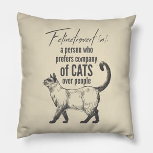 Felinetrovert Pillow