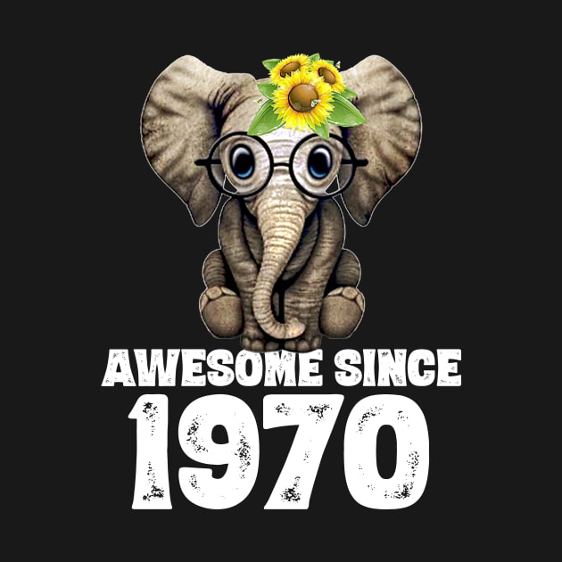 Awesome since 1970 50 Years Old Bday Gift 50th Birthday by DoorTees