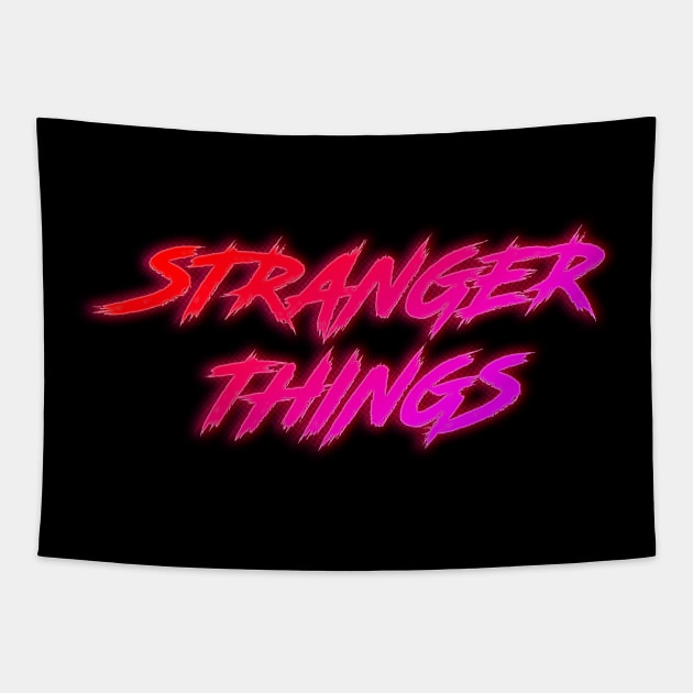 Stranger Things - Retro Neon Tapestry by Dopamine Creative