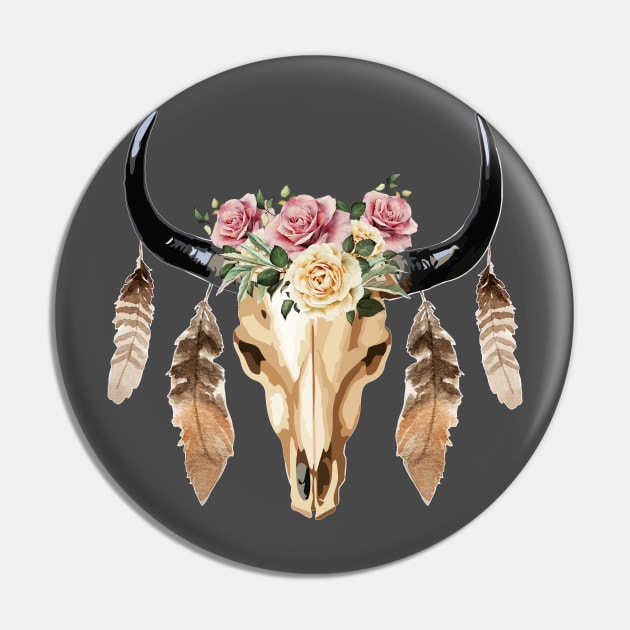 skull cow boho style Pin by Collagedream